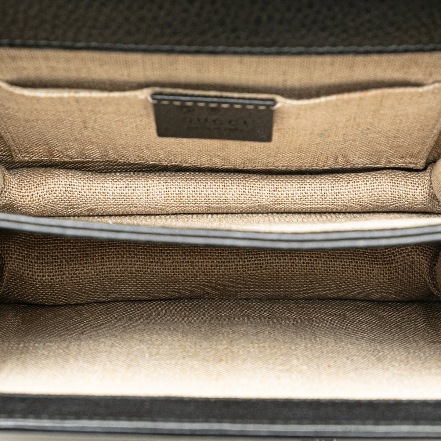 Small Dollar Calfskin Interlocking G Crossbody Black -  Re-Luxury