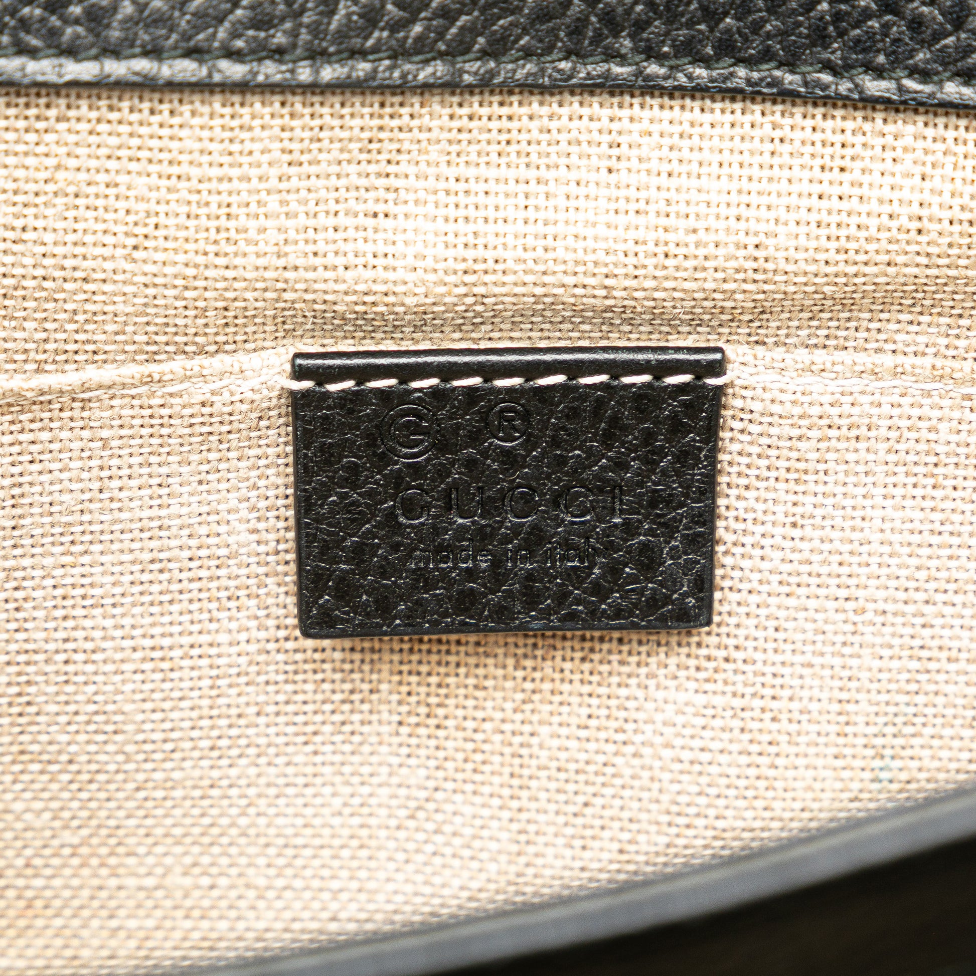 Small Dollar Calfskin Interlocking G Crossbody Black -  Re-Luxury