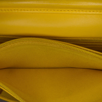 Classic Lambskin Wallet on Chain Yellow -  Re-Luxury