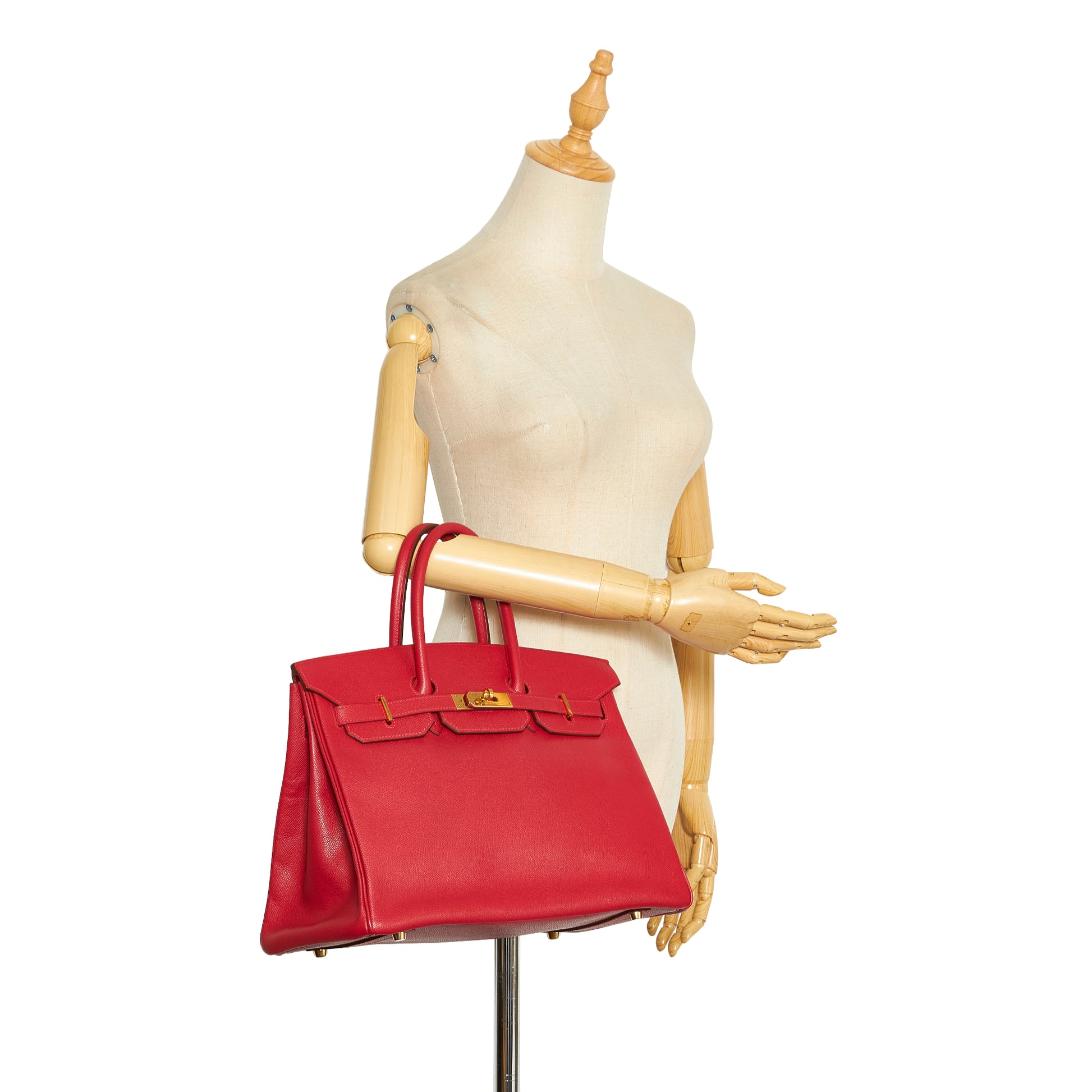 Togo Birkin Retourne 35 Red -  Re-Luxury