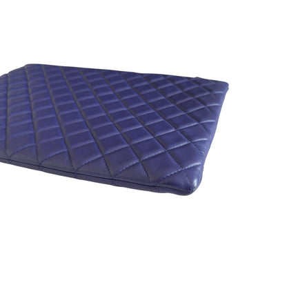 Chanel O Case Zip Pouch Blue