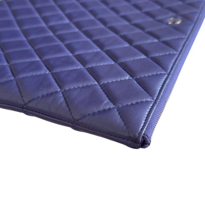 Chanel O Case Zip Pouch Blue