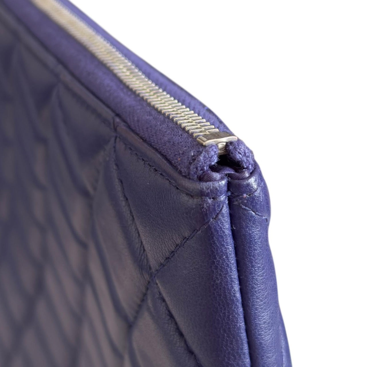 Chanel O Case Zip Pouch Blue