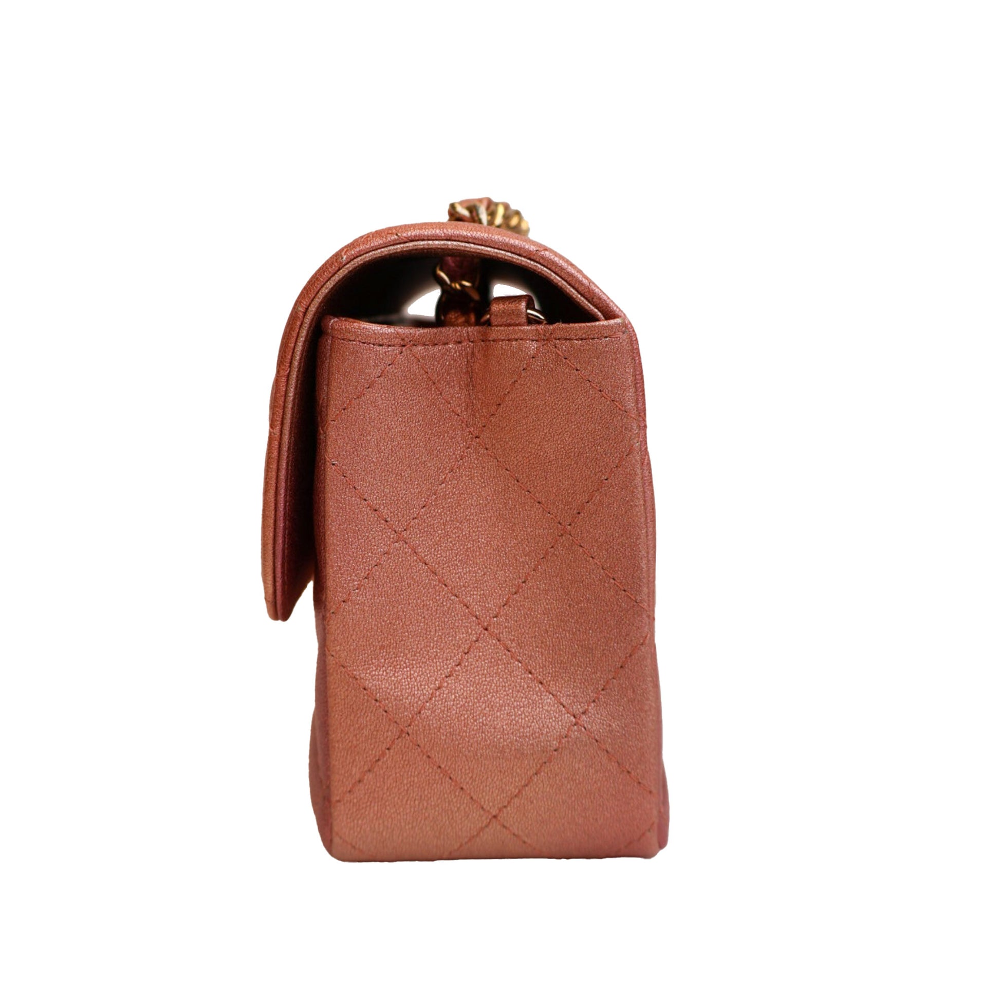 Mini Classic Lambskin Rectangular Single Flap Pink -  Re-Luxury