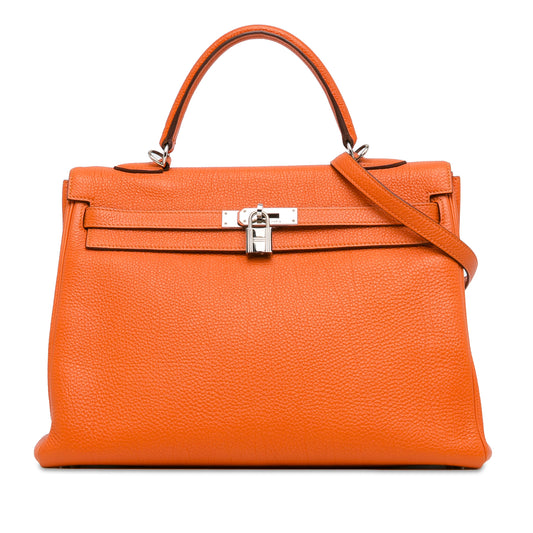 Togo Kelly Retourne 32 Orange -  Re-Luxury