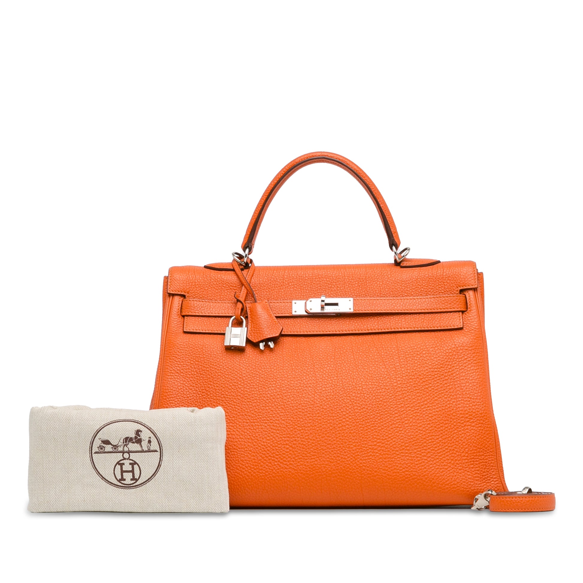 Togo Kelly Retourne 32 Orange -  Re-Luxury