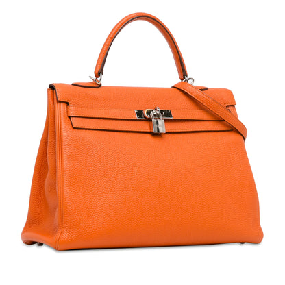 Togo Kelly Retourne 32 Orange -  Re-Luxury