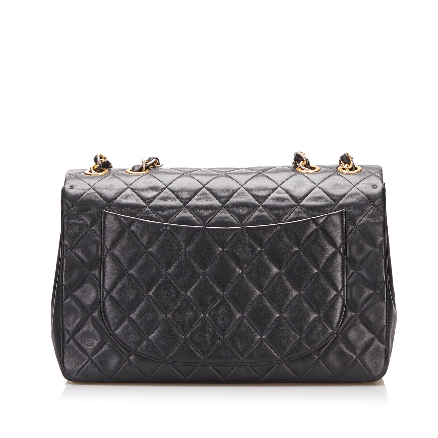 Maxi XL Classic Lambskin Single Flap Black -  Re-Luxury