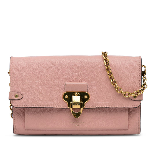 Monogram Empreinte Vavin Wallet on Chain Pink -  Re-Luxury