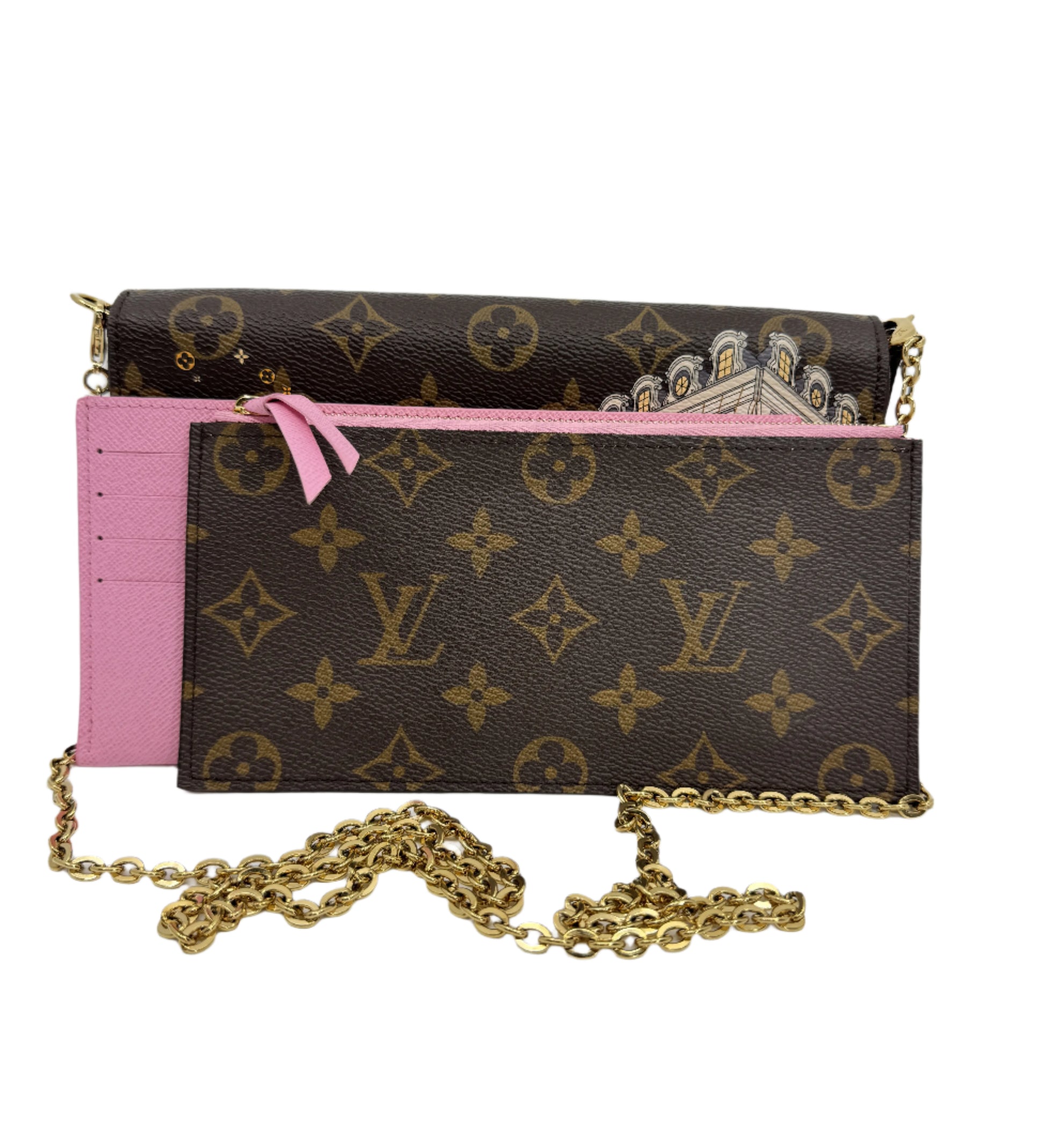 Zoom-in-of-Louis-Vuitton-Felicie-Pochette-interior-pochette-and-card-slots-in-pink