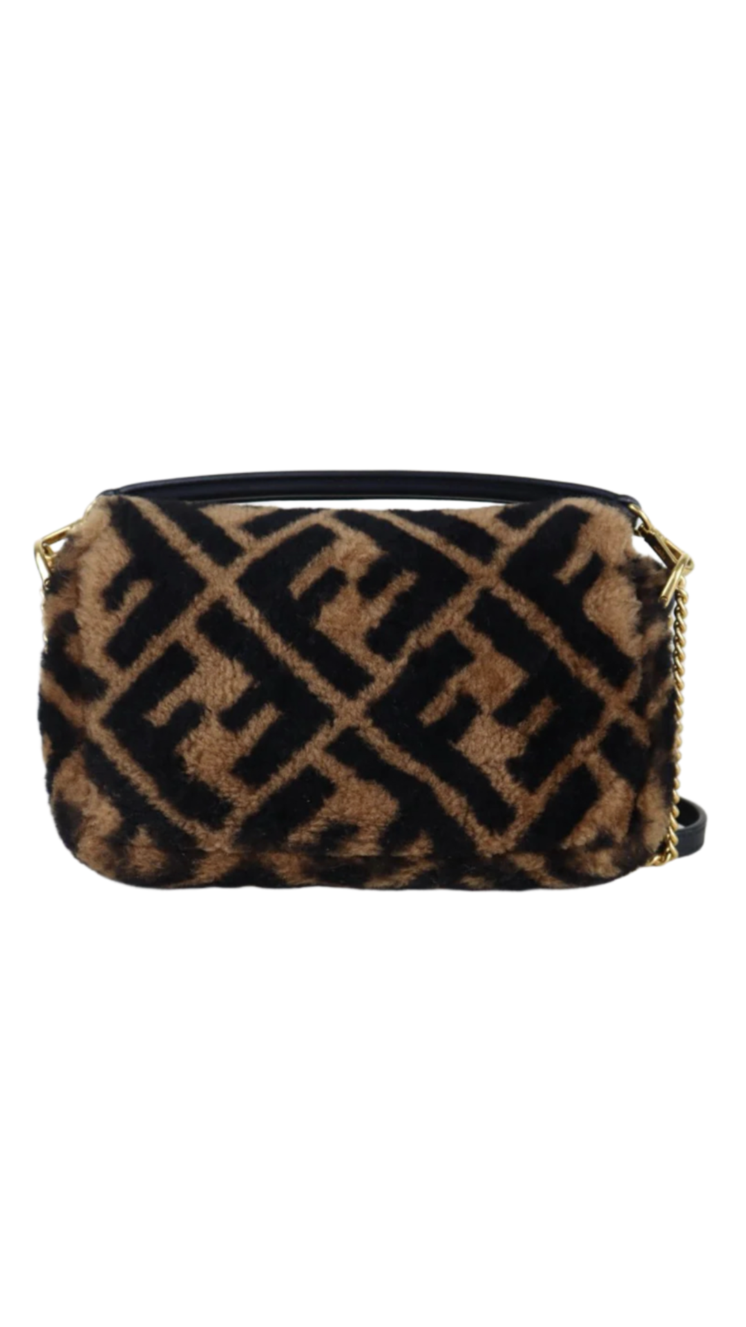 Fendi Zucca Shearling Mini Bag