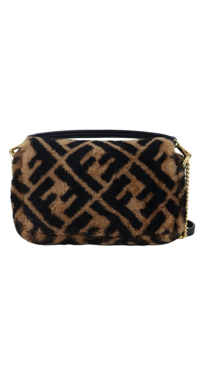 Fendi Zucca Shearling Mini Bag
