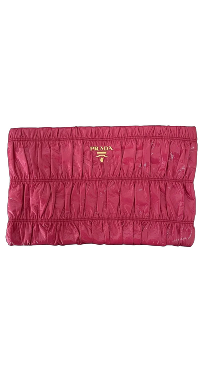 Prada Clutch Patent Leather - Fuchsia