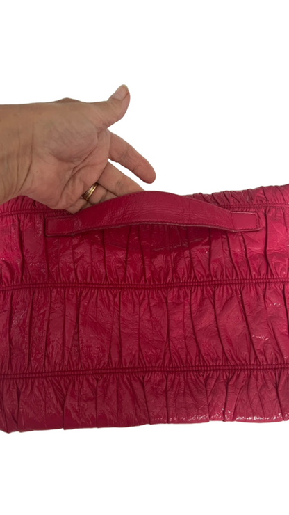 Prada Clutch Patent Leather - Fuchsia