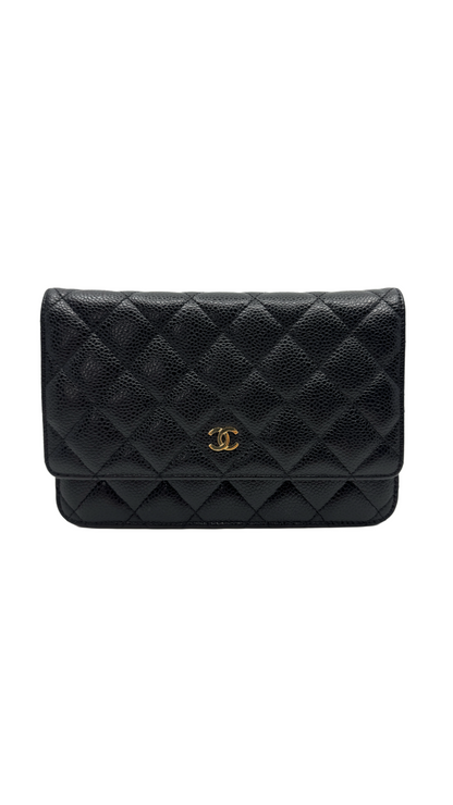 Chanel Wallet On Chain - Caviar Leather