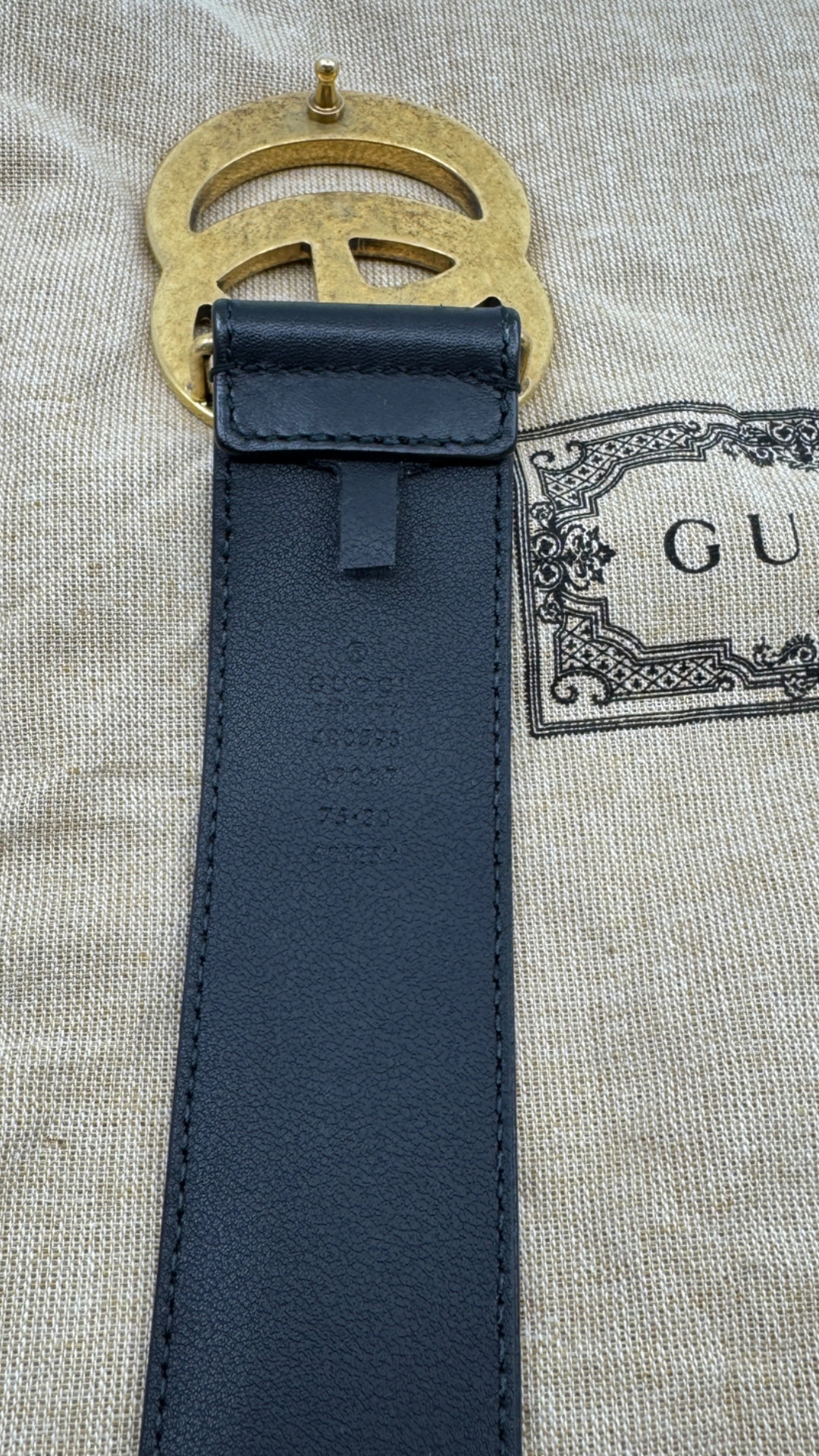 Gucci Double G leather belt